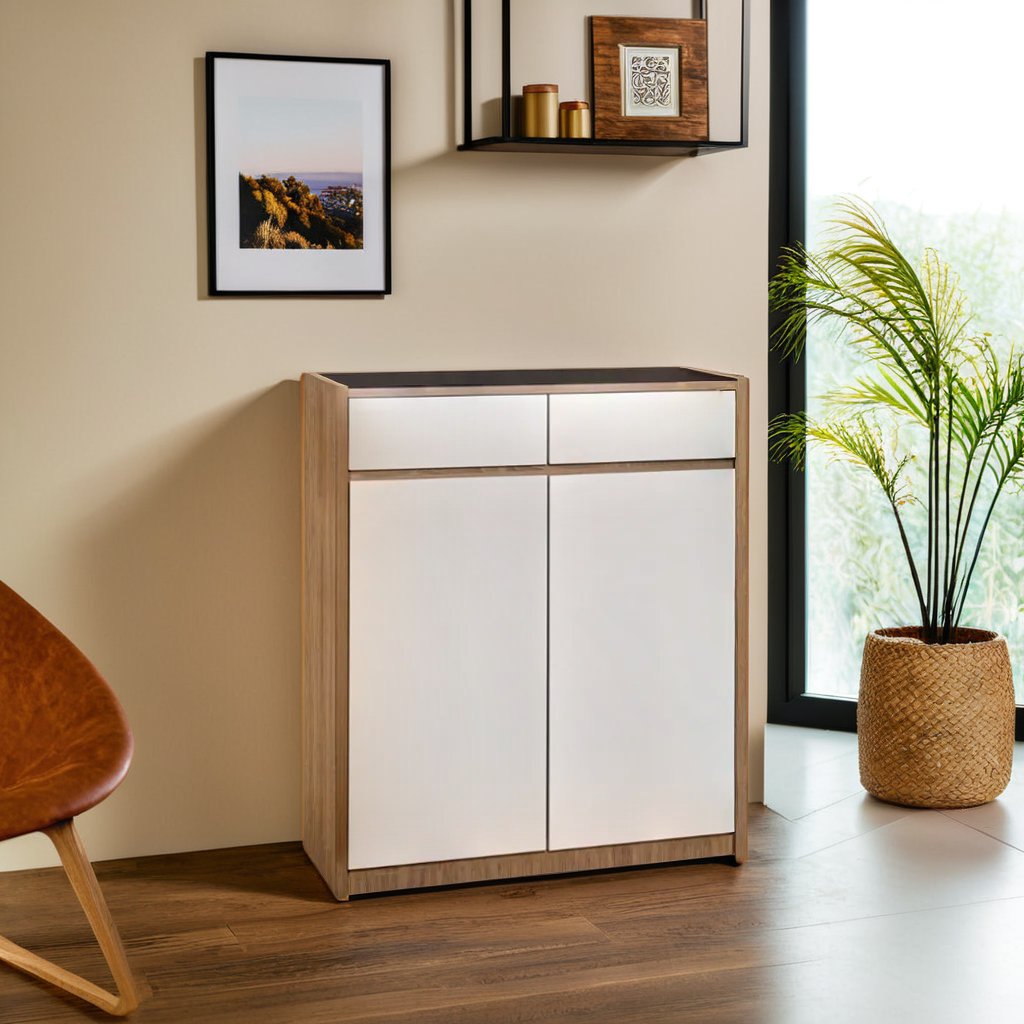 木之語 36" 白橡木色鞋櫃