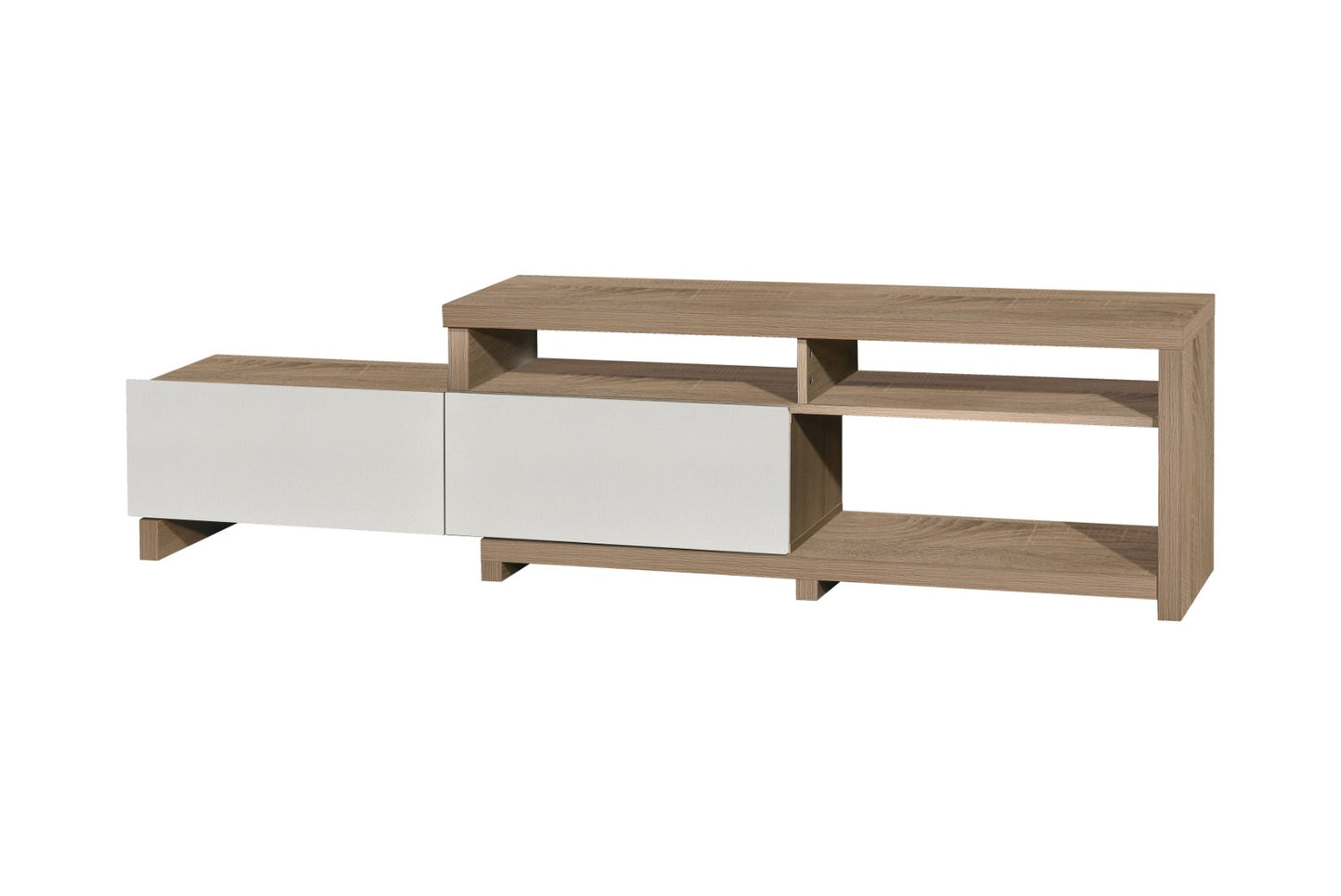 木之語 48" 白橡木色伸縮地櫃