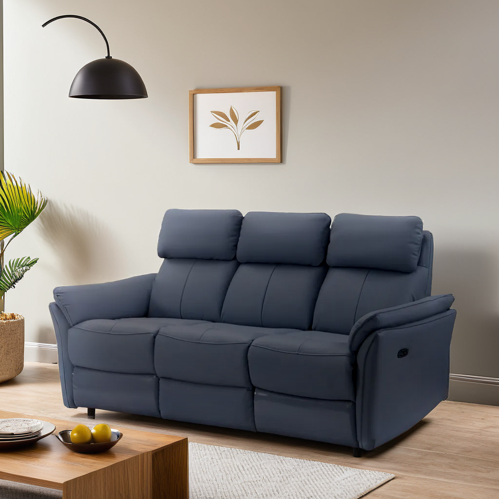 Kara 半皮梳化 (三座位四電動)