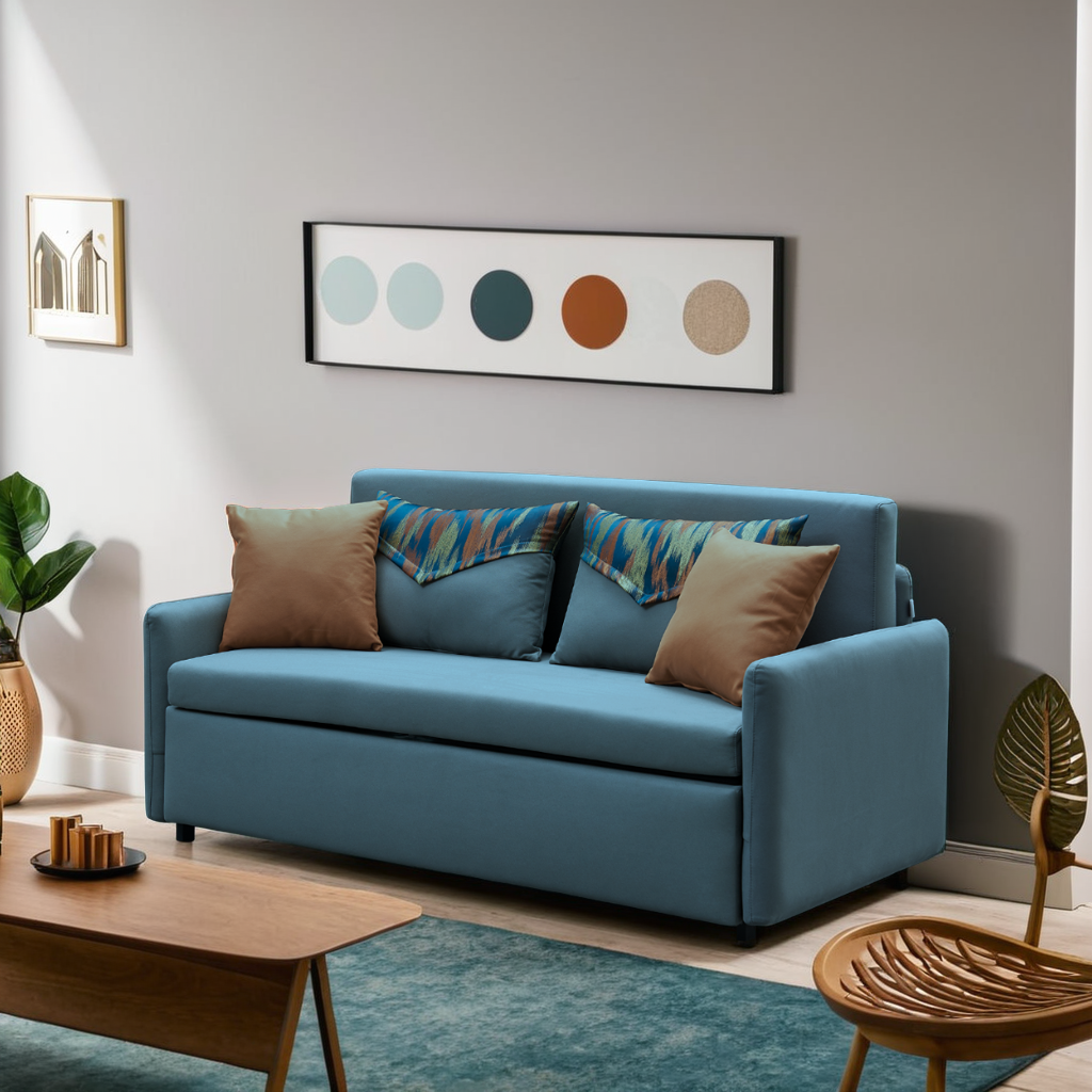 Fannie 易理布梳化床1.35米