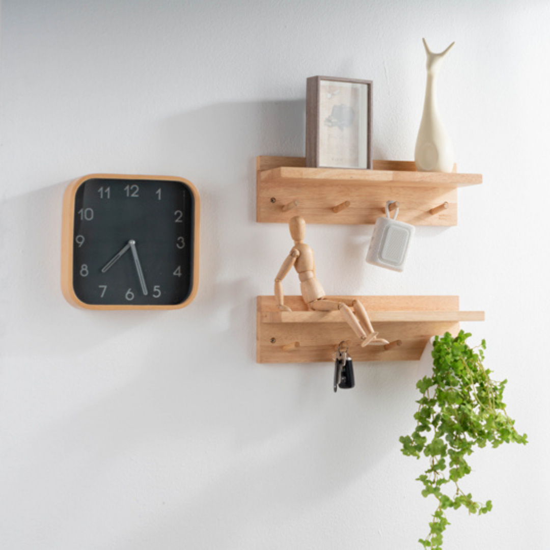 自然木語 T形木掛架(2件組)