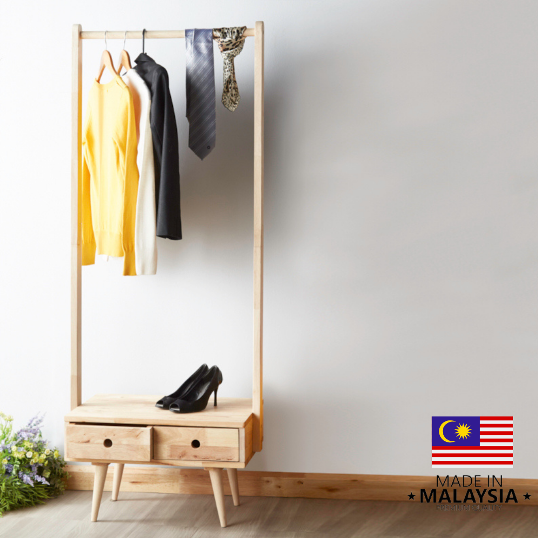 自然木語 多功能木掛衣架