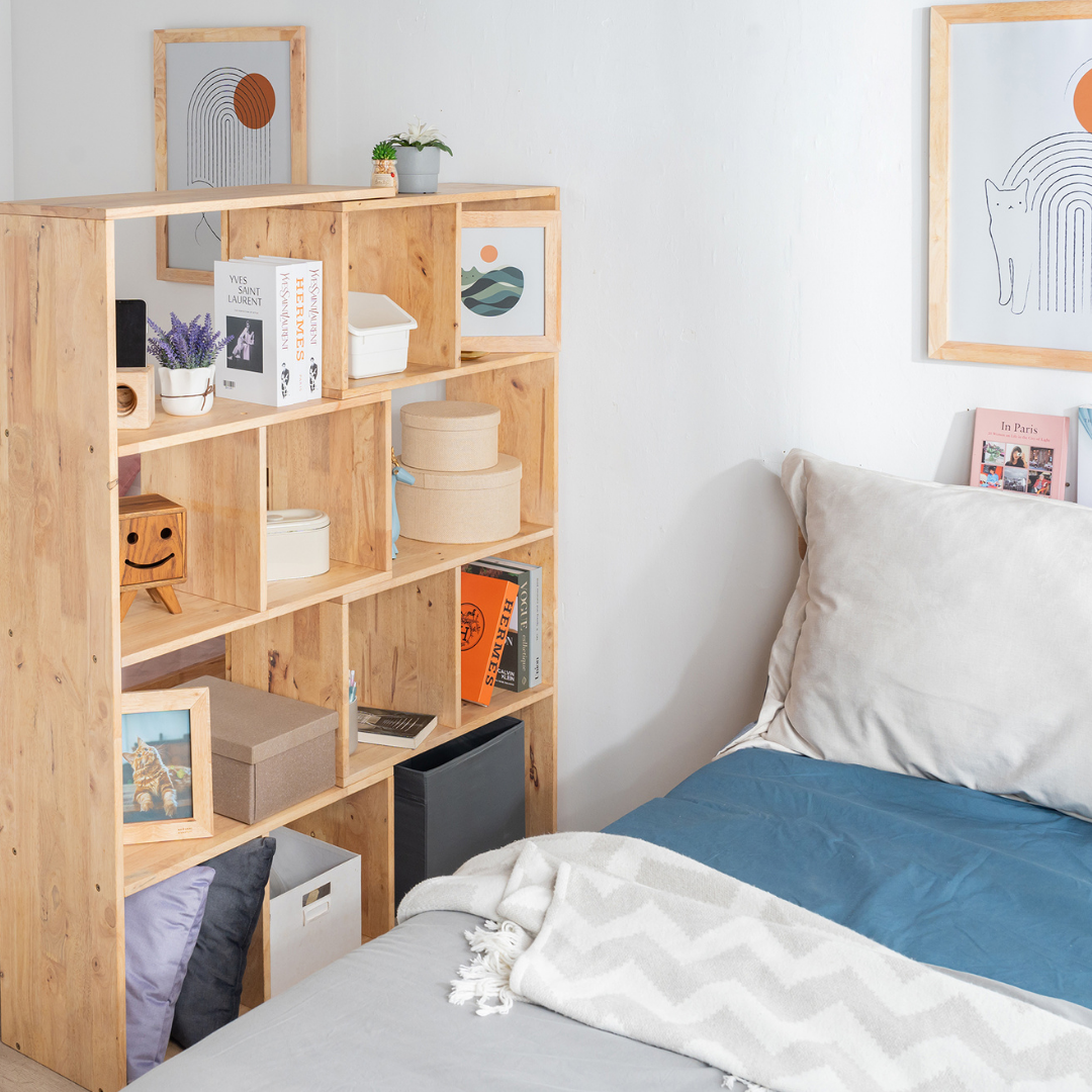 自然木語 開放式儲物架