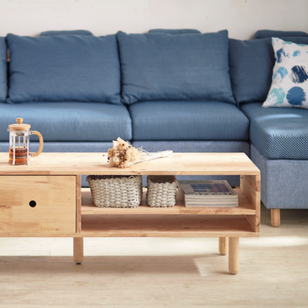 自然木語 雙櫃桶木電視櫃