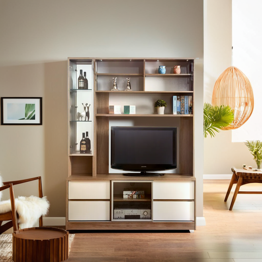 木之語 灰木紋配白衣櫃