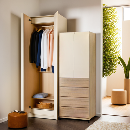 木之語 36" 白橡木色雙門衣櫃