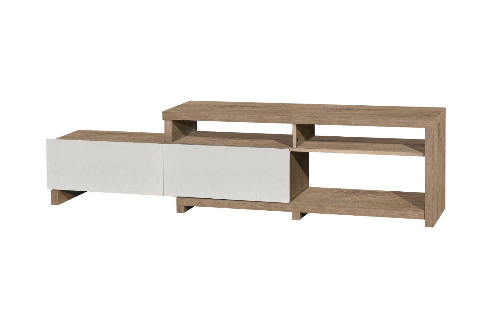 木之語 48" 白橡木色伸縮地櫃