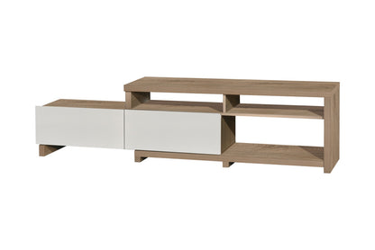 木之語 48" 白橡木色伸縮地櫃