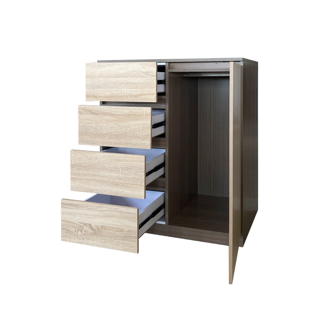 木之語 36"薰衣草配橡木色西裝櫃