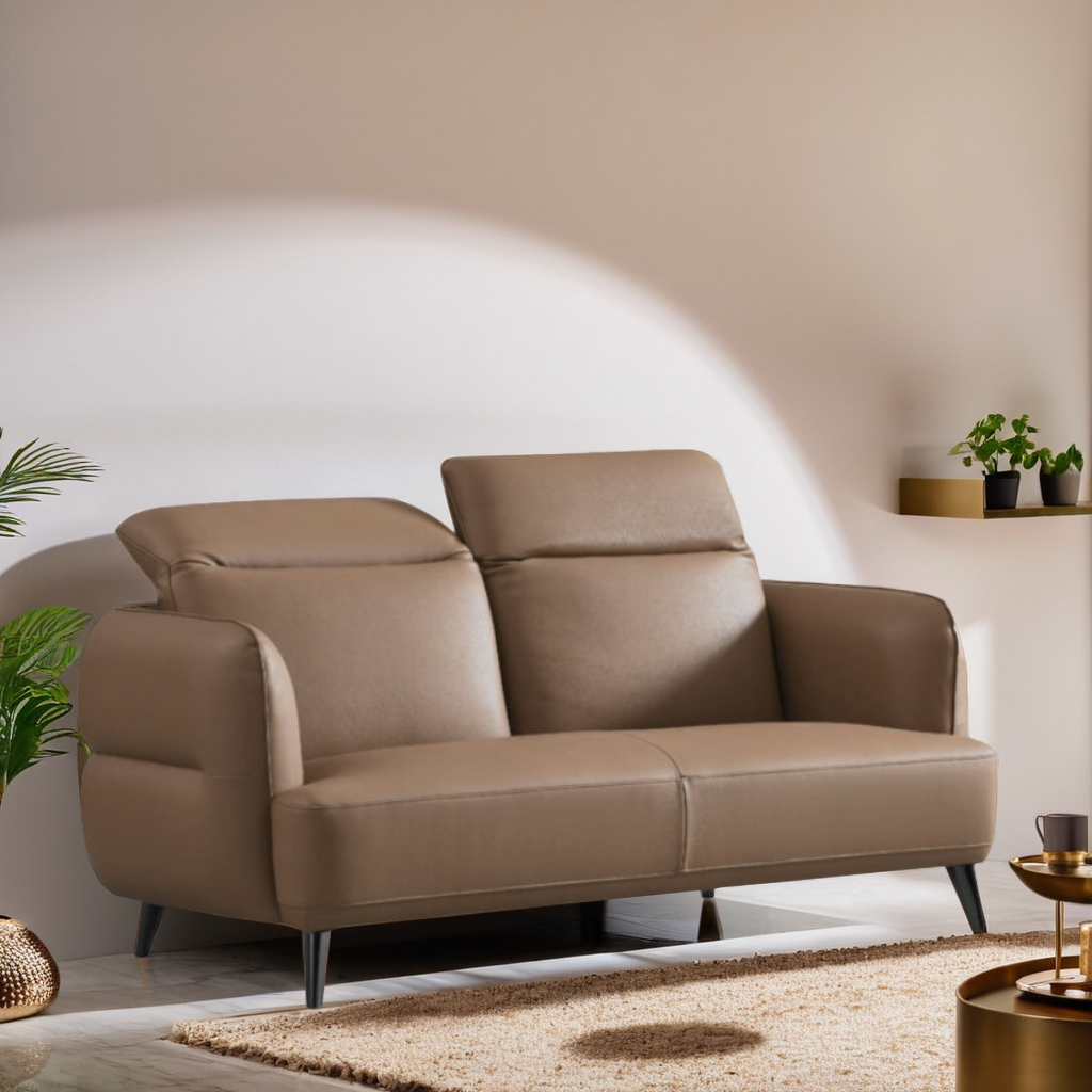 Morris SRANI 2座位 活動頭枕 半真皮梳化