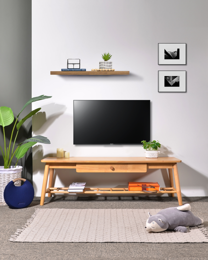 本木之美 簡約實木電視架 (原木色)