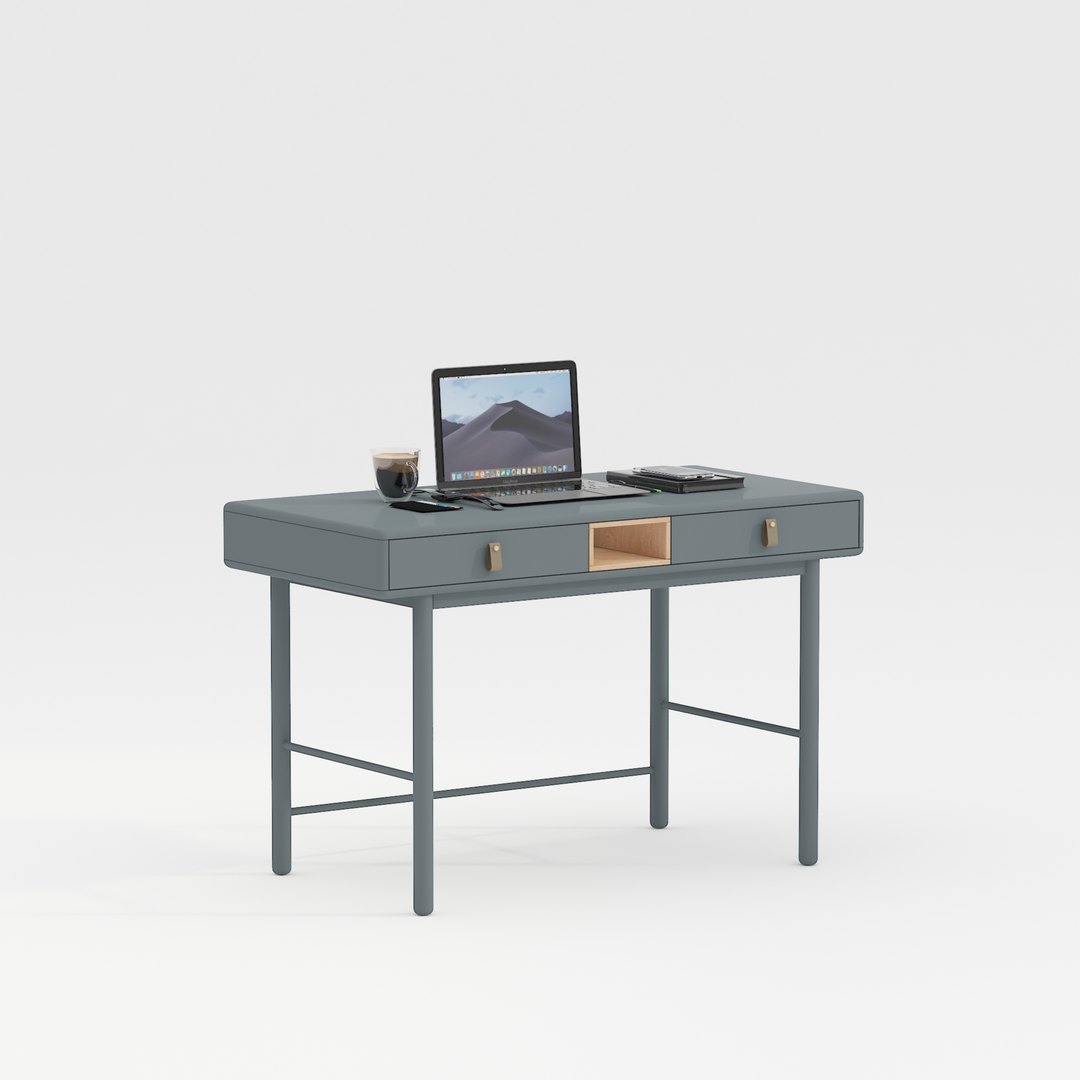 Miami 雙櫃桶書檯-藍色