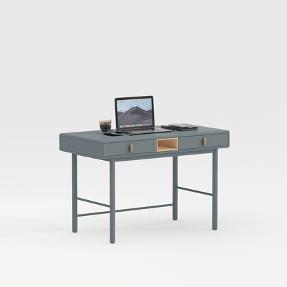 Miami 雙櫃桶書檯-藍色