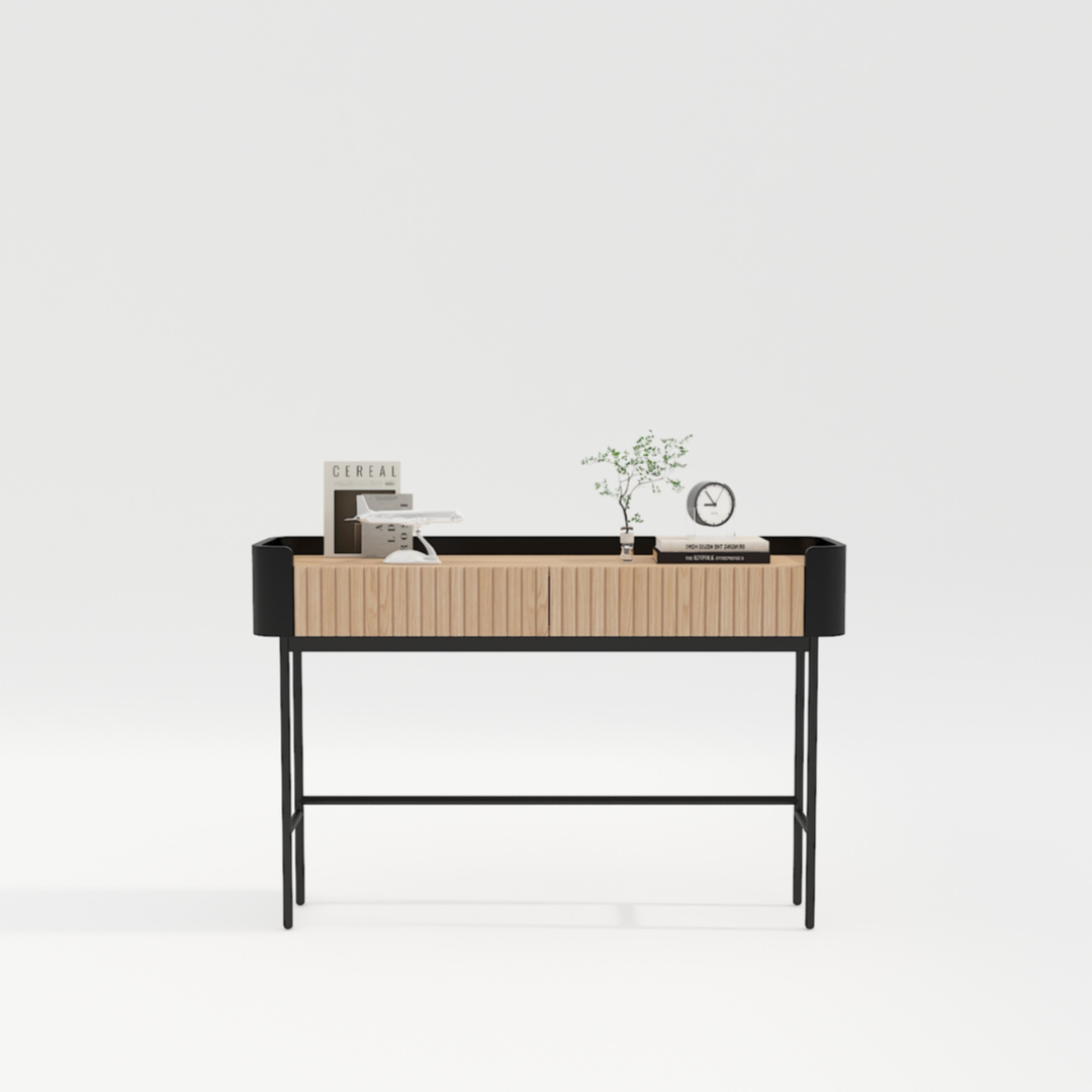 Miami 兩櫃桶木書檯 (2536) GaC Mall