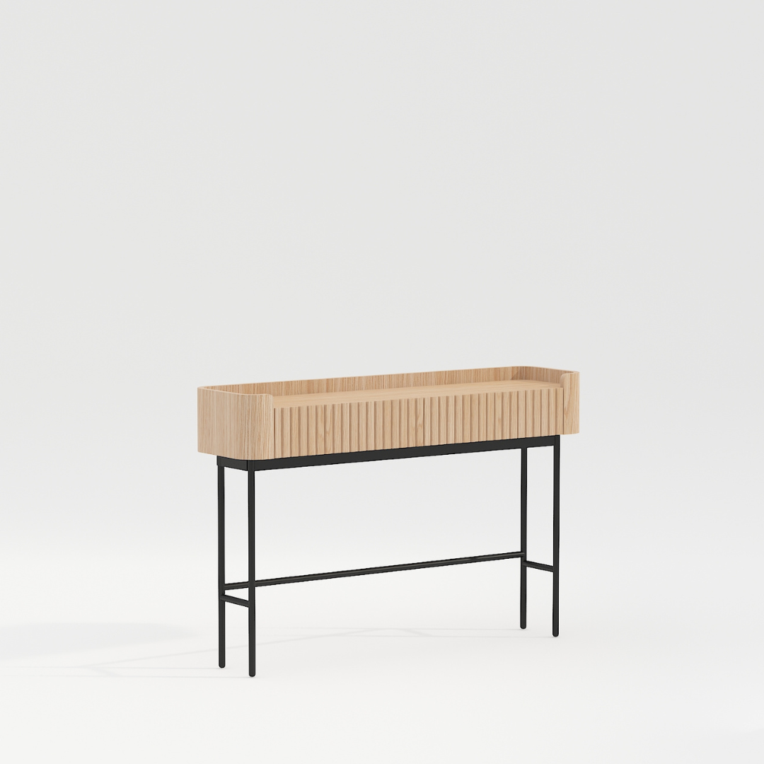 Miami 兩櫃桶木書檯 (2536)