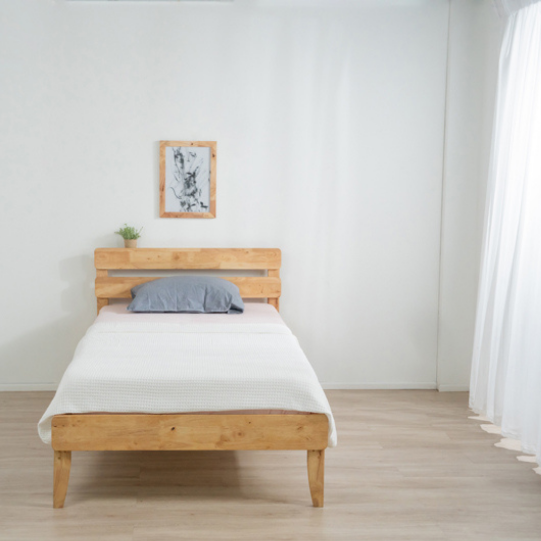 自然木語 簡約木床