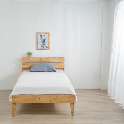 自然木語 簡約木床