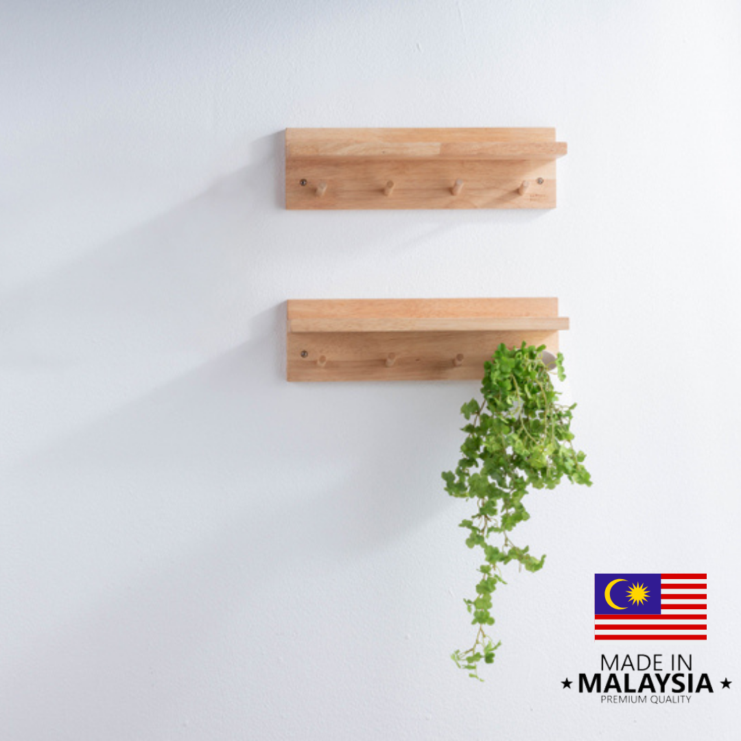 自然木語 T形木掛架（2件組）