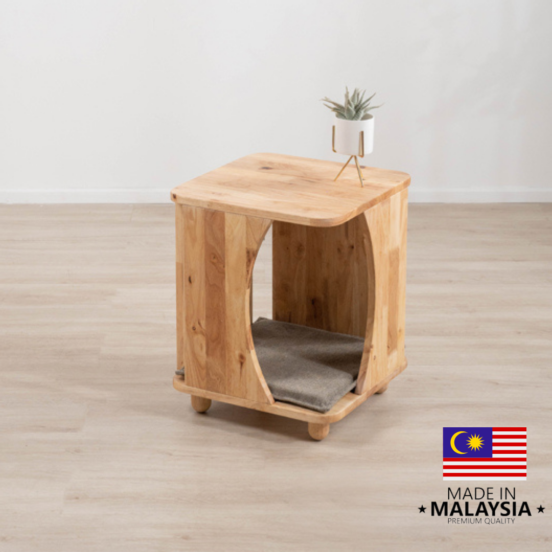 自然木語 寵物木凳