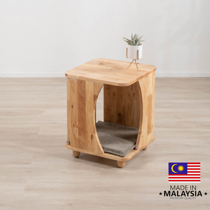 自然木語 寵物木凳