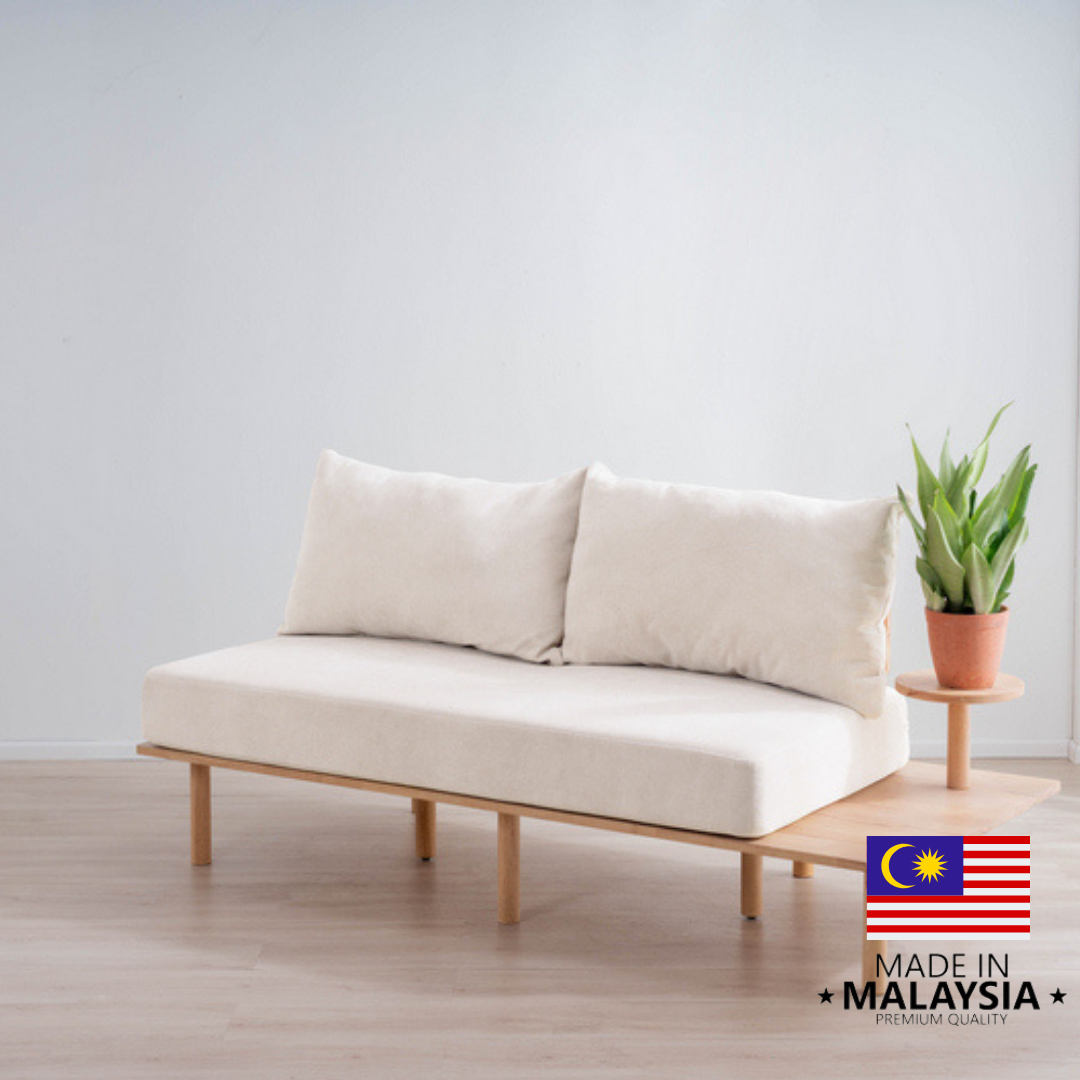 自然木語 布藝木梳化(雙座)