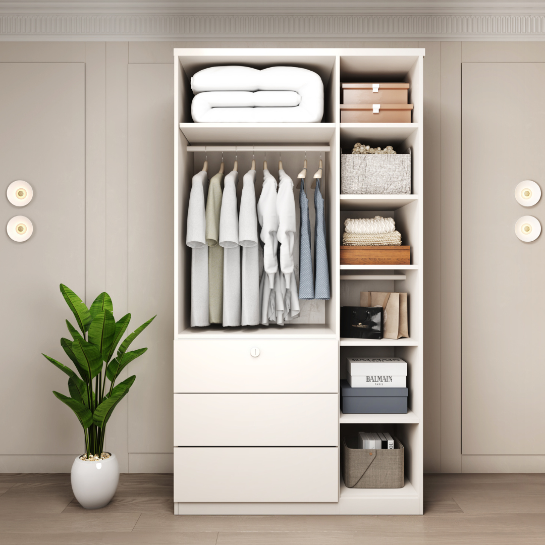 白初雪雙掩門三桶衣櫃 GaC Mall