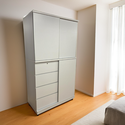 仙境白三趟門四桶衣櫃