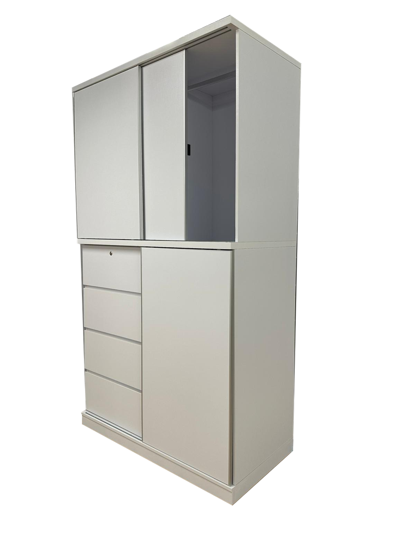 仙境白三趟門四桶衣櫃