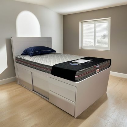 仙境白趟門雙櫃桶床