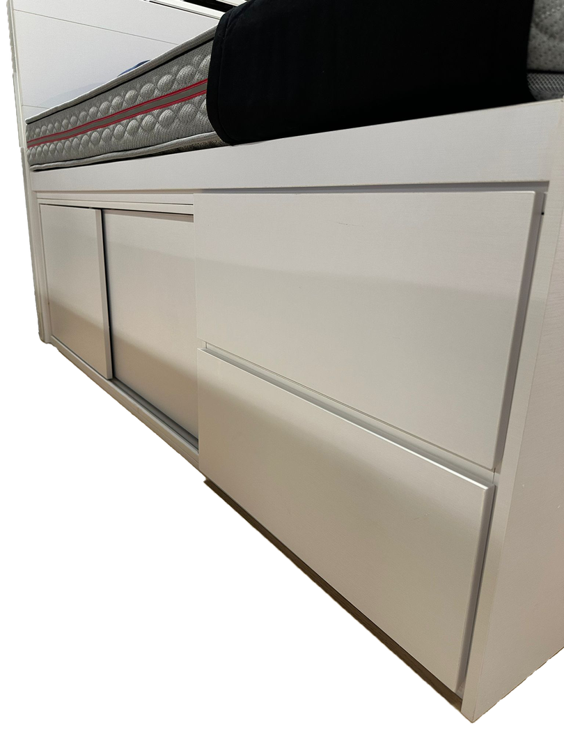 仙境白趟門雙櫃桶床