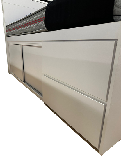 仙境白趟門雙櫃桶床