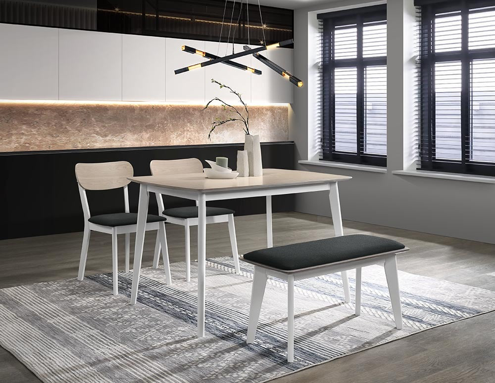 Jeli 白橡木色餐檯套裝 (1檯2椅1長椅) GaC Mall